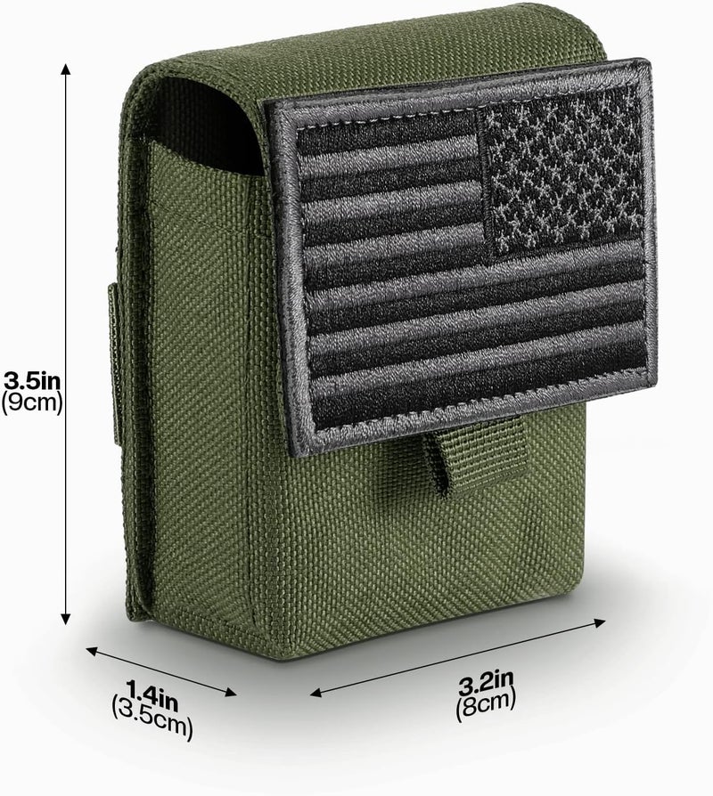 FRTKK 2 Pack Tactical Pouches, Molle EDC Compact Pouch Small Utility Pouch Accessories Battery Cigarette Case Card Holder Lighter Slot Mini Cigar Belt Waist Pack - Image 3